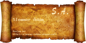 Slemmer Ádám névjegykártya